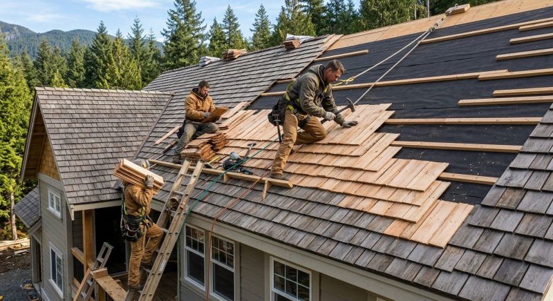 Natural Wood Roof Installation in Douglas County, CO