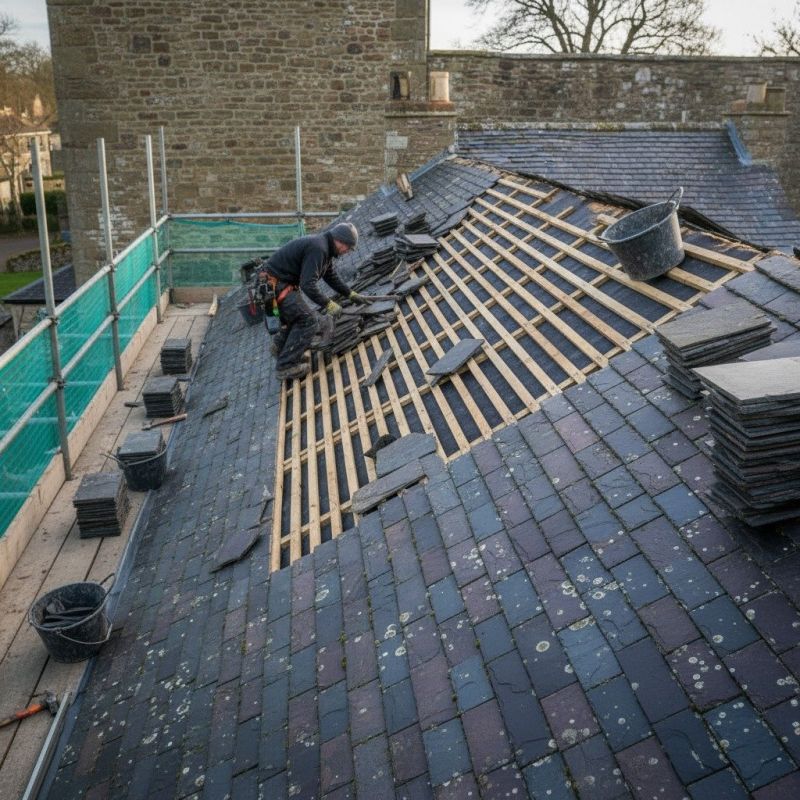 Slate Roof Replacement in Castle Rock, CO