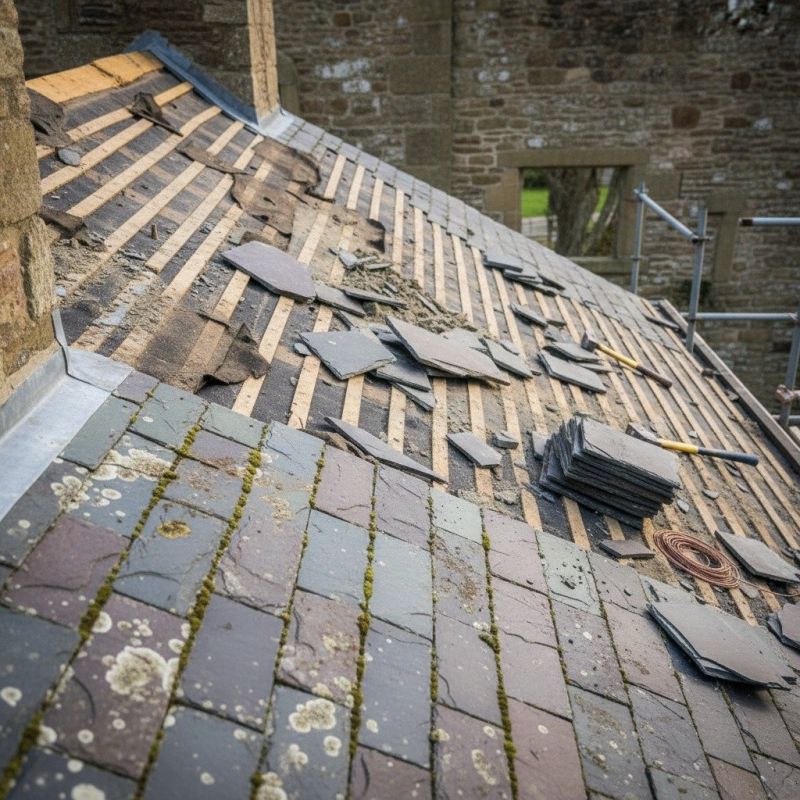 Slate Roof Replacement in Conifer, CO