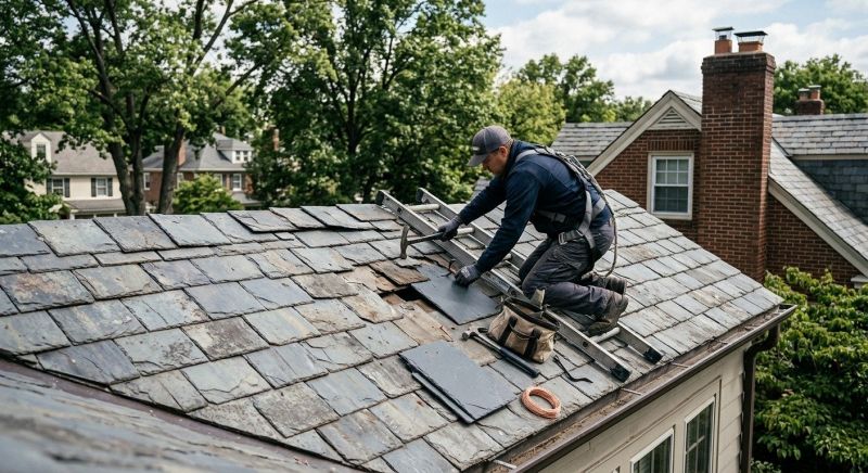 Slate Shingle Replacement in Douglas County, CO