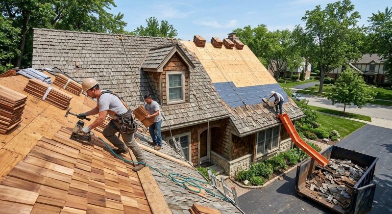 Wood Shake Roof Replacement in Larkspur, CO
